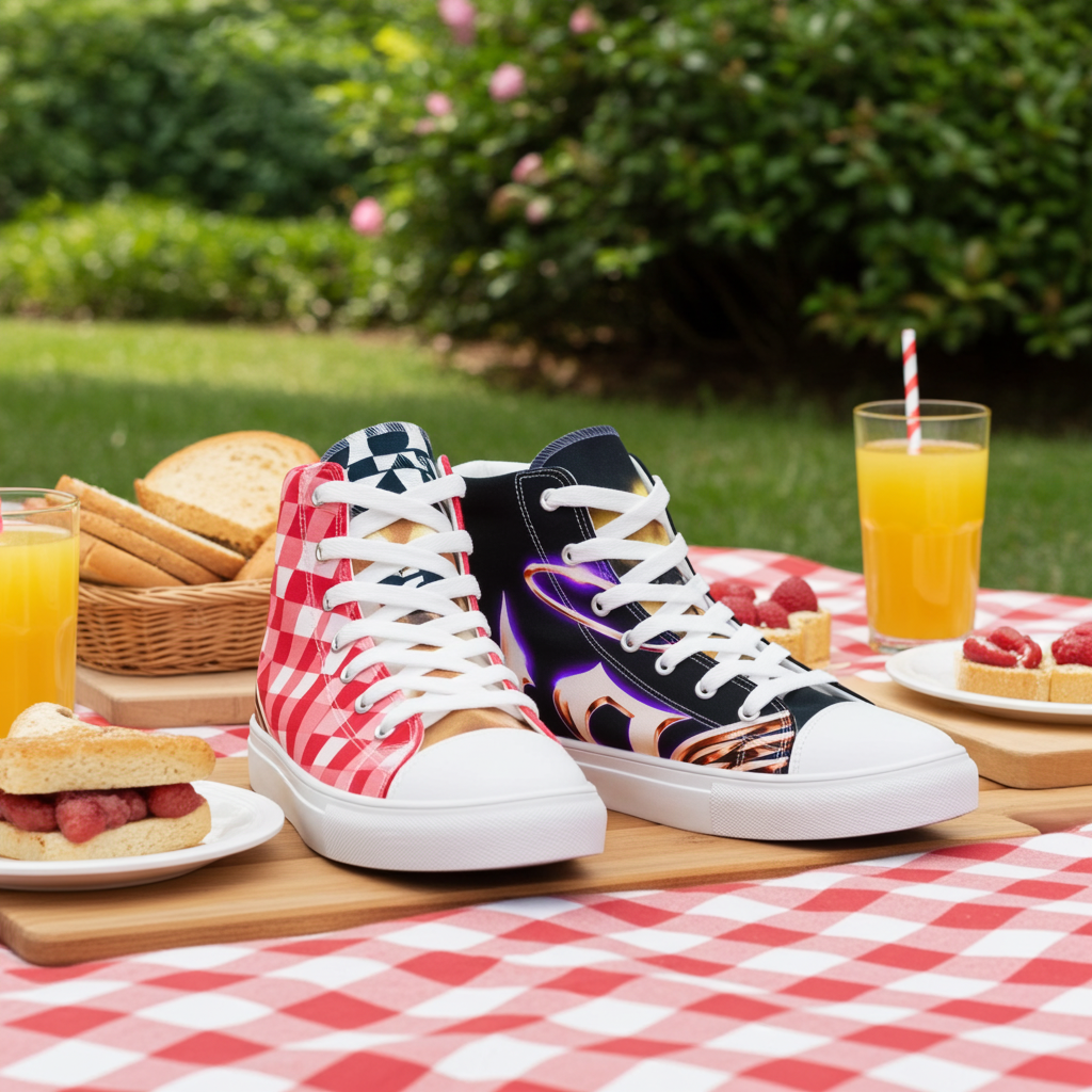 Women’s high top canvas shoes